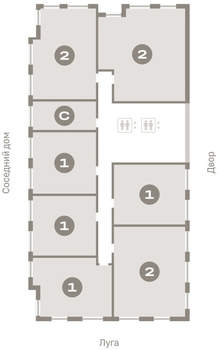 2-к квартира, вторичка, 75м2, 9/17 этаж