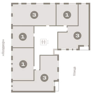 2-к квартира, вторичка, 61м2, 9/17 этаж