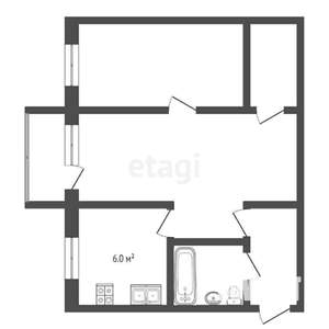 2-к квартира, вторичка, 44м2, 5/5 этаж