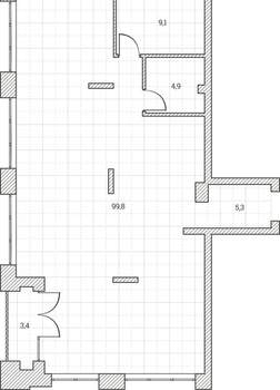 3-к квартира, сданный дом, 120м2, 3/8 этаж