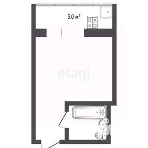 1-к квартира, вторичка, 21м2, 4/8 этаж