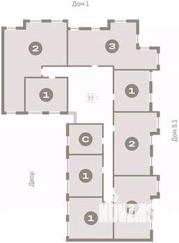 1-к квартира, вторичка, 45м2, 9/9 этаж