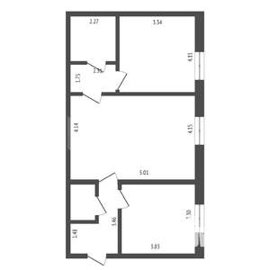 2-к квартира, вторичка, 68м2, 1/9 этаж