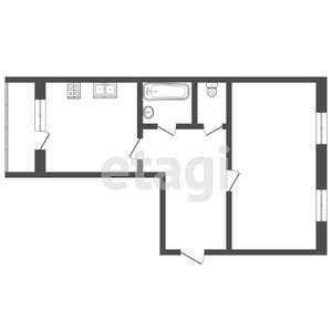 1-к квартира, вторичка, 40м2, 1/5 этаж