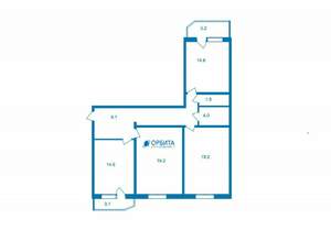 3-к квартира, вторичка, 90м2, 7/12 этаж