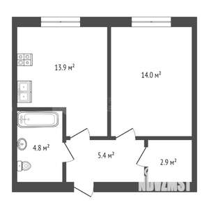 1-к квартира, вторичка, 41м2, 7/16 этаж