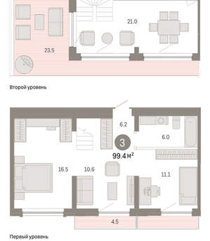 3-к квартира, вторичка, 99м2, 8/8 этаж