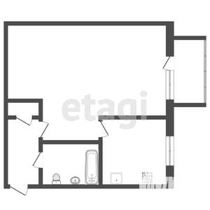 1-к квартира, вторичка, 31м2, 4/5 этаж