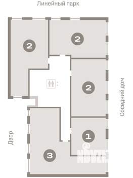 3-к квартира, вторичка, 91м2, 3/8 этаж