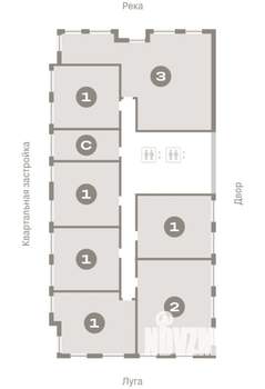 1-к квартира, вторичка, 43м2, 13/17 этаж