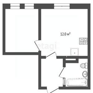 1-к квартира, вторичка, 34м2, 11/13 этаж