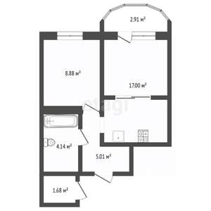 2-к квартира, вторичка, 36м2, 8/16 этаж