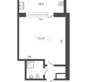 Студия квартира, вторичка, 17м2, 1/8 этаж