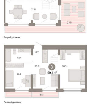 3-к квартира, вторичка, 99м2, 8/8 этаж