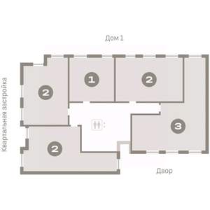 2-к квартира, вторичка, 63м2, 4/10 этаж