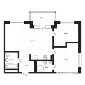 2-к квартира, вторичка, 72м2, 4/4 этаж