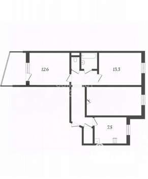 3-к квартира, вторичка, 66м2, 6/9 этаж