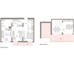 1-к квартира, вторичка, 128м2, 8/25 этаж