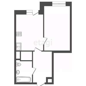 1-к квартира, вторичка, 41м2, 8/24 этаж