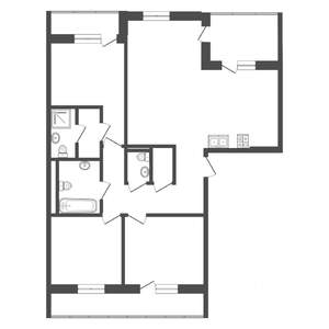 3-к квартира, вторичка, 122м2, 13/17 этаж