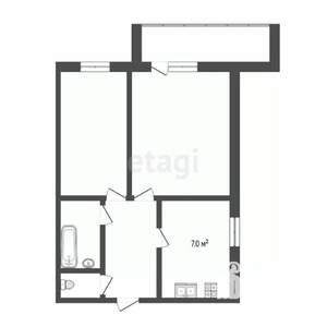 2-к квартира, вторичка, 47м2, 5/9 этаж