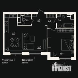 2-к квартира, вторичка, 63м2, 4/8 этаж