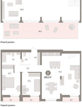 2-к квартира, вторичка, 185м2, 10/10 этаж