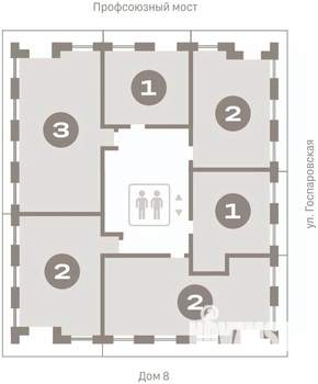 2-к квартира, вторичка, 81м2, 8/9 этаж