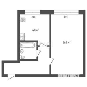 1-к квартира, вторичка, 31м2, 1/5 этаж