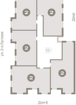 2-к квартира, вторичка, 61м2, 6/16 этаж