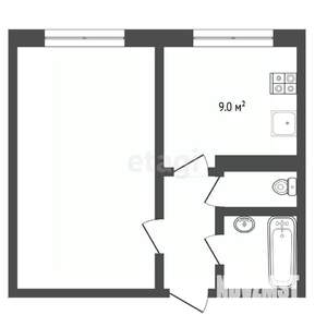 1-к квартира, вторичка, 34м2, 2/5 этаж
