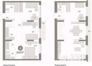 4-к квартира, вторичка, 113м2, 8/9 этаж