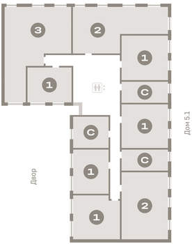 1-к квартира, вторичка, 46м2, 4/16 этаж