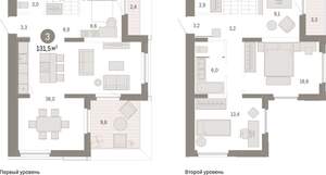 4-к квартира, вторичка, 131м2, 15/16 этаж