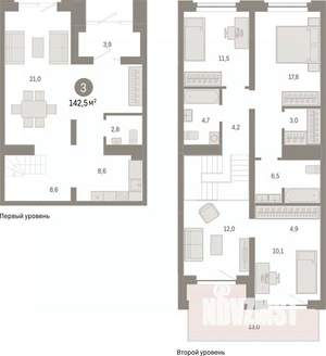 3-к квартира, вторичка, 148м2, 1/10 этаж