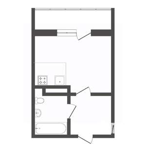 Студия квартира, вторичка, 25м2, 17/18 этаж