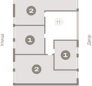 2-к квартира, вторичка, 73м2, 3/25 этаж