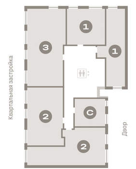 3-к квартира, вторичка, 84м2, 3/8 этаж