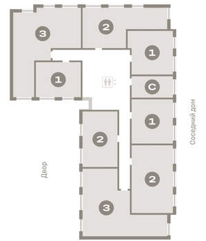 2-к квартира, вторичка, 83м2, 5/17 этаж