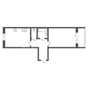 1-к квартира, вторичка, 38м2, 4/5 этаж