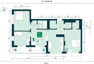 3-к квартира, вторичка, 81м2, 8/8 этаж