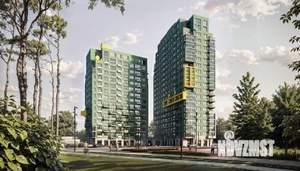 1-к квартира, строящийся дом, 35м2, 8/19 этаж