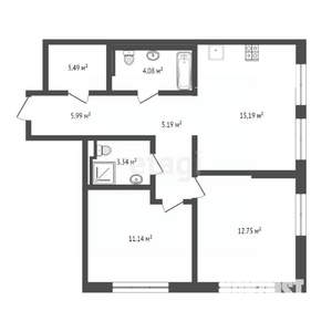 2-к квартира, вторичка, 61м2, 15/17 этаж