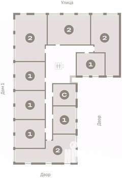 1-к квартира, вторичка, 44м2, 3/9 этаж