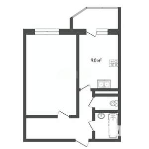 1-к квартира, вторичка, 36м2, 4/10 этаж