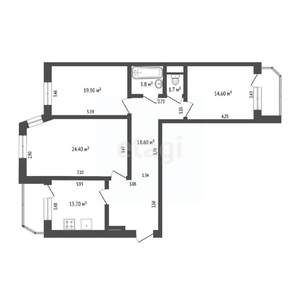 3-к квартира, вторичка, 99м2, 6/10 этаж