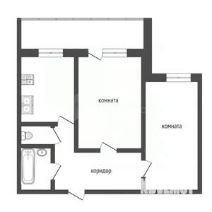 2-к квартира, вторичка, 48м2, 4/9 этаж