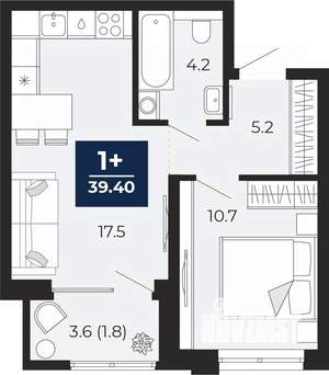 1-к квартира, вторичка, 39м2, 24/25 этаж