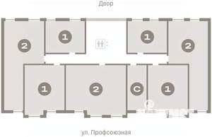 1-к квартира, вторичка, 51м2, 7/10 этаж