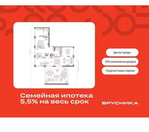 3-к квартира, вторичка, 169м2, 7/11 этаж